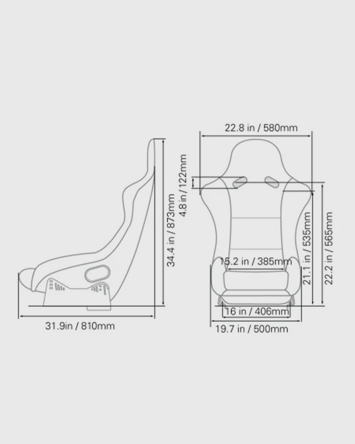 Kinetic Apex Origin - RCF Comfort Shell Seat Black Leather